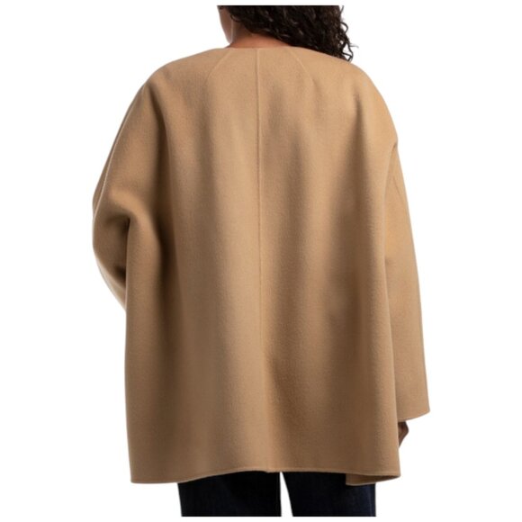 THEORY Camel Wool Blend Cape Coat - Picture 2 of 2